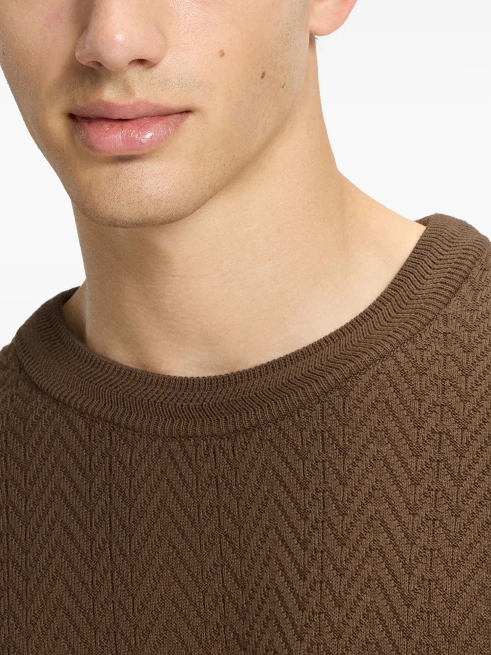 Hugo Boss Textured Sneakers In Brown