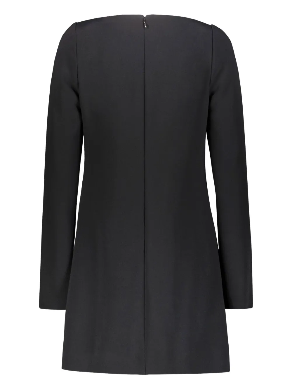 Courrèges long-sleeve crepe dress - Zwart
