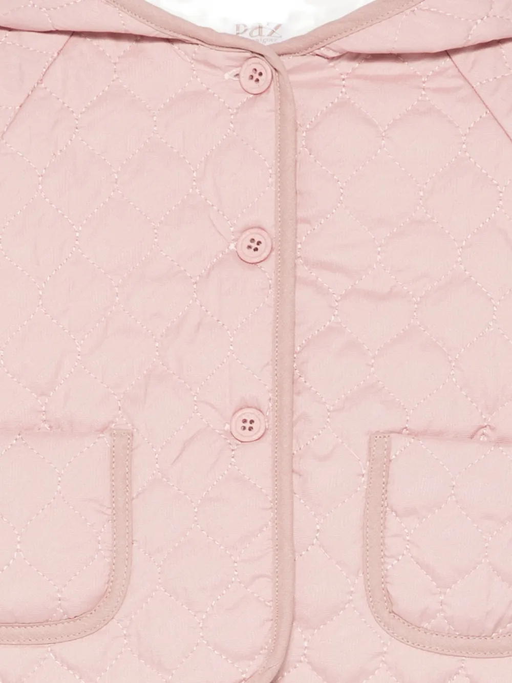 Paz Rodriguez Quilted Hooded Jacket In Pink