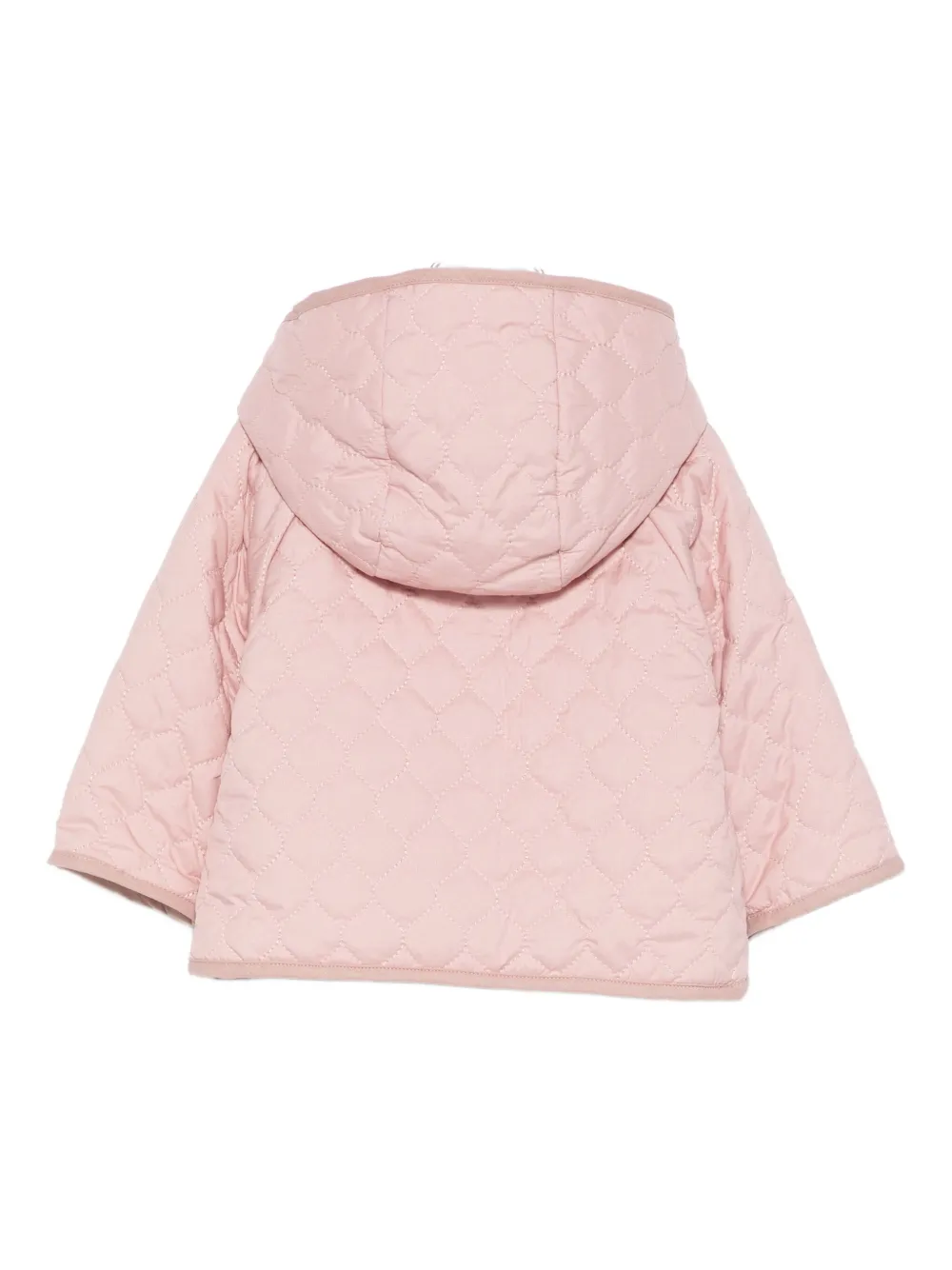 Paz Rodriguez Quilted Hooded Jacket In Pink