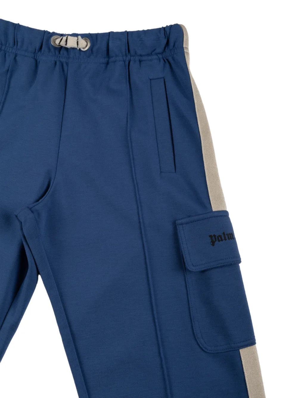 Palm Angels Kids Cargo broek met zijstreep Blauw