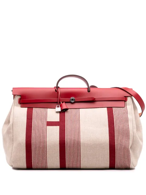 Hermès Pre-Owned bolsa de viaje Toile H Vibration and Vache Hunter Herbag Zip Cabin Retourne 50 2019