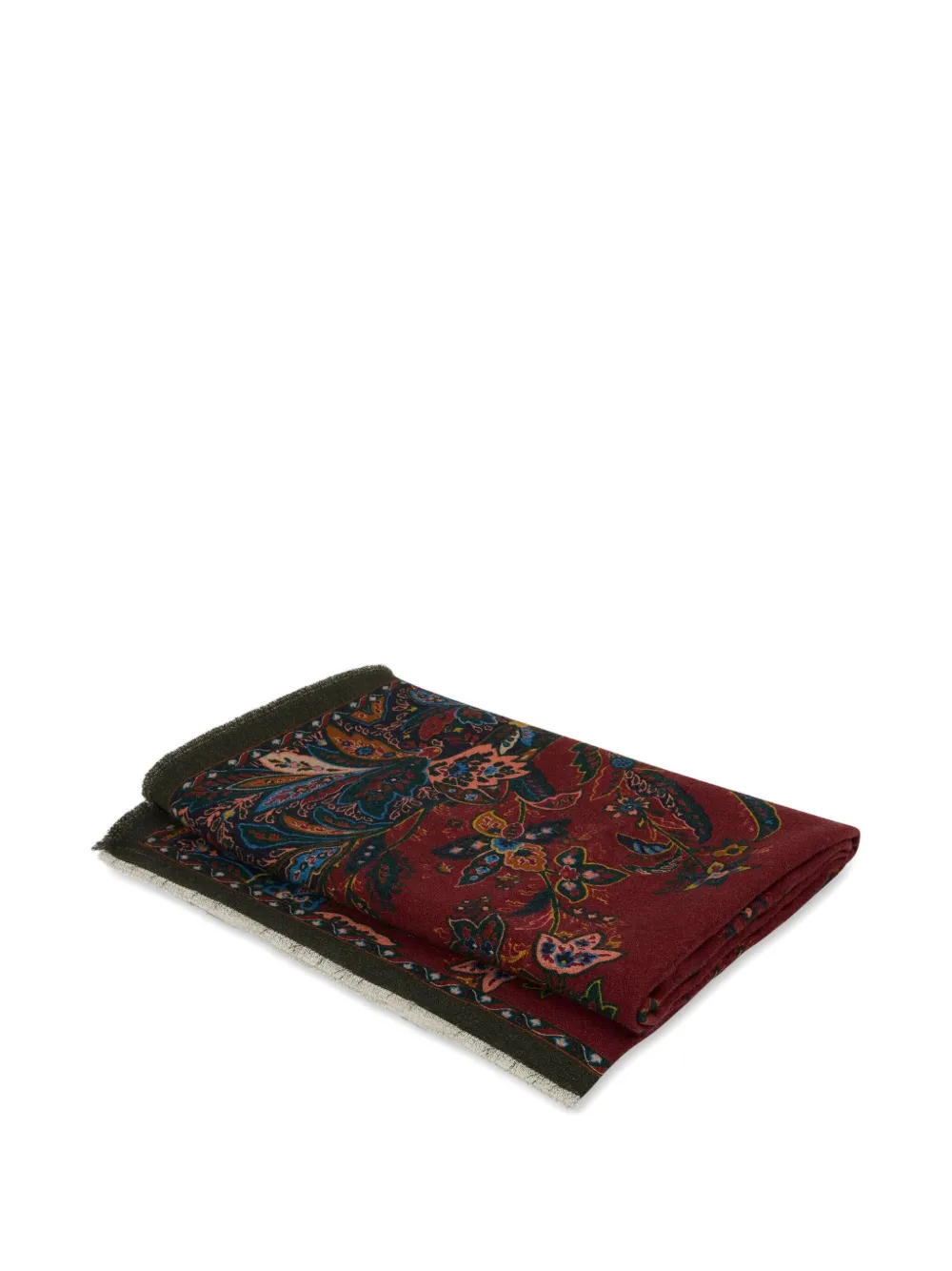 ETRO HOME Pegaso floral-motif blanket (140cm x 180cm) | Red | Image 1