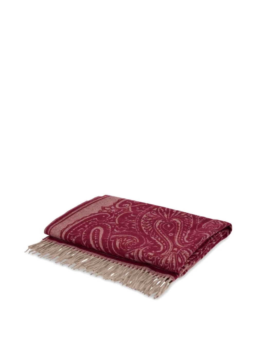ETRO HOME jacquard Paisley blanket (140cm x 180cm) | Red | Image 1