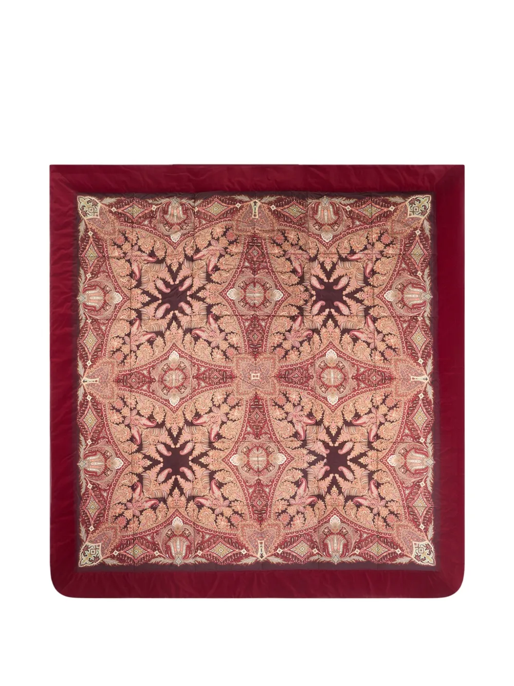 Etro Home Leafy-motif Quilt (270cm X 270cm) In Burgundy
