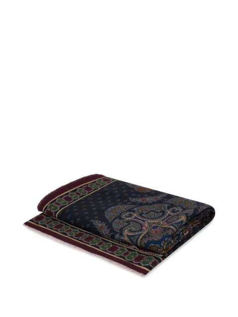 ETRO HOME placed-print wool blanket (140cm x 180cm)