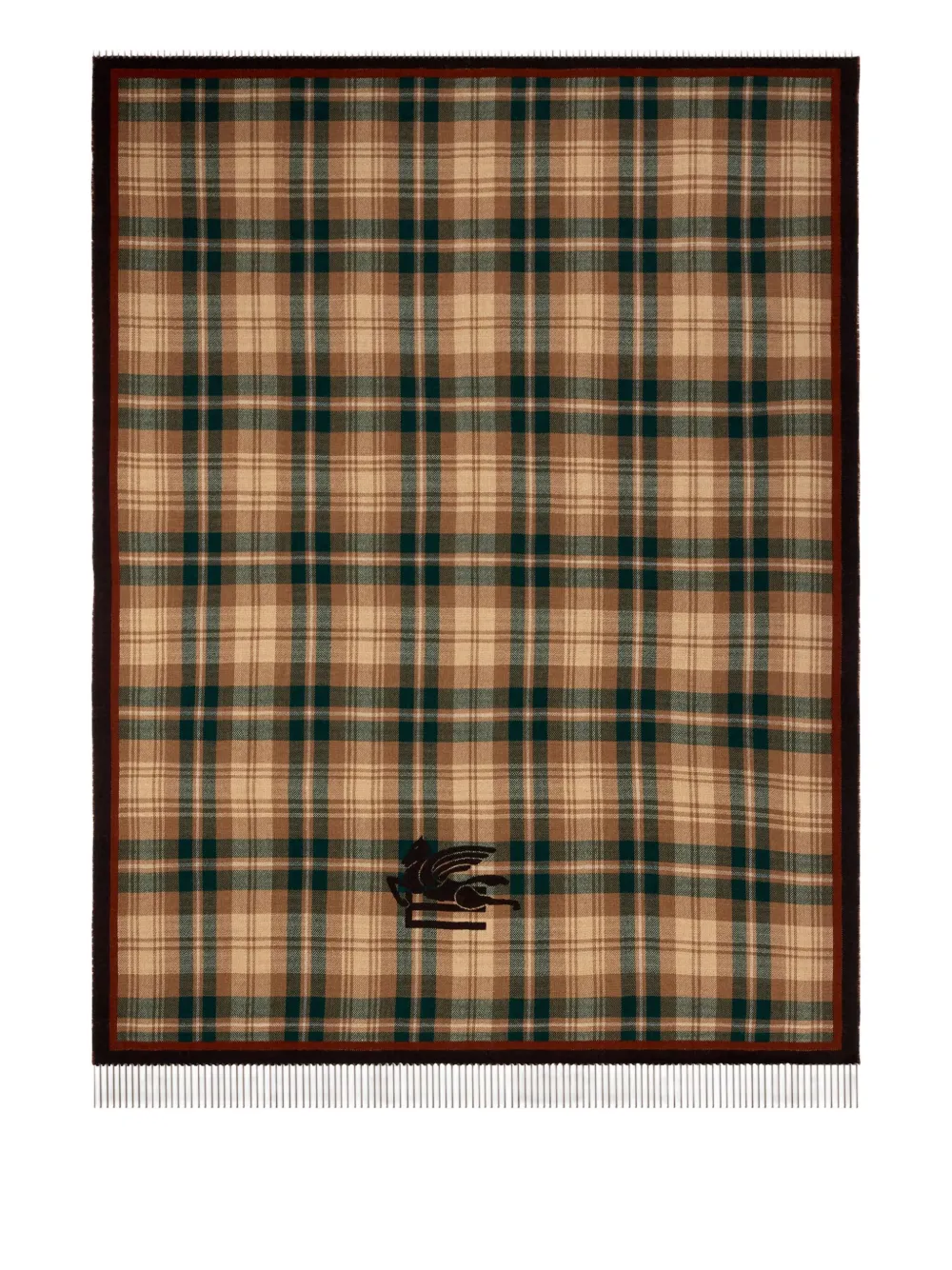  Etro Home Manta A Cuadros Tartán En Jacquard (140 Cm X 180 Cm) - Marrón 