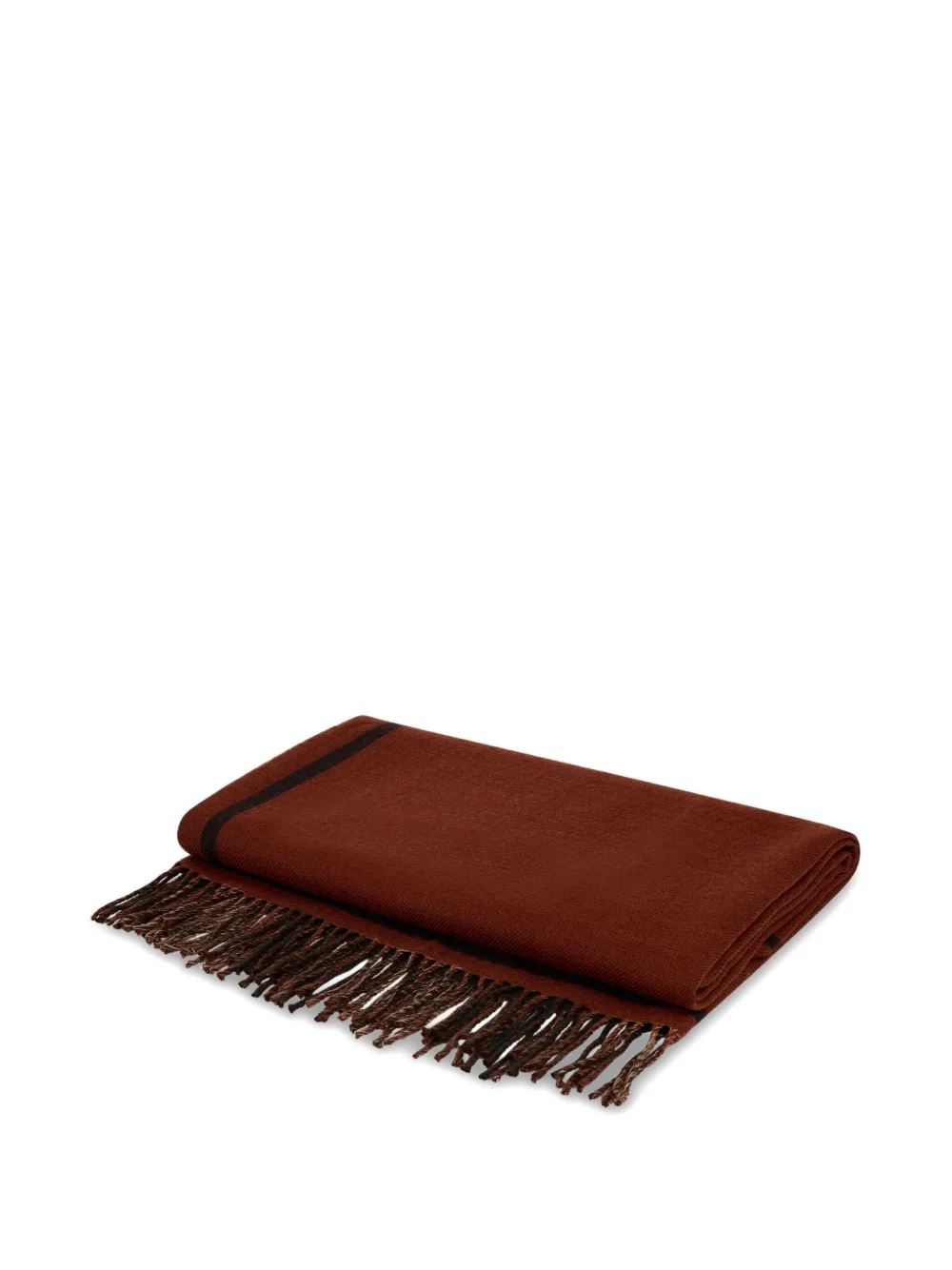 ETRO HOME jacquard tartan blanket (140cm x 180cm) | Brown | Image 1