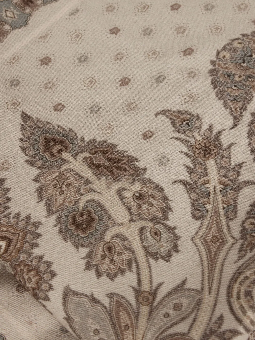 Etro Home Placed-print Wool Blanket (140cm X 180 Cm) In Neutral