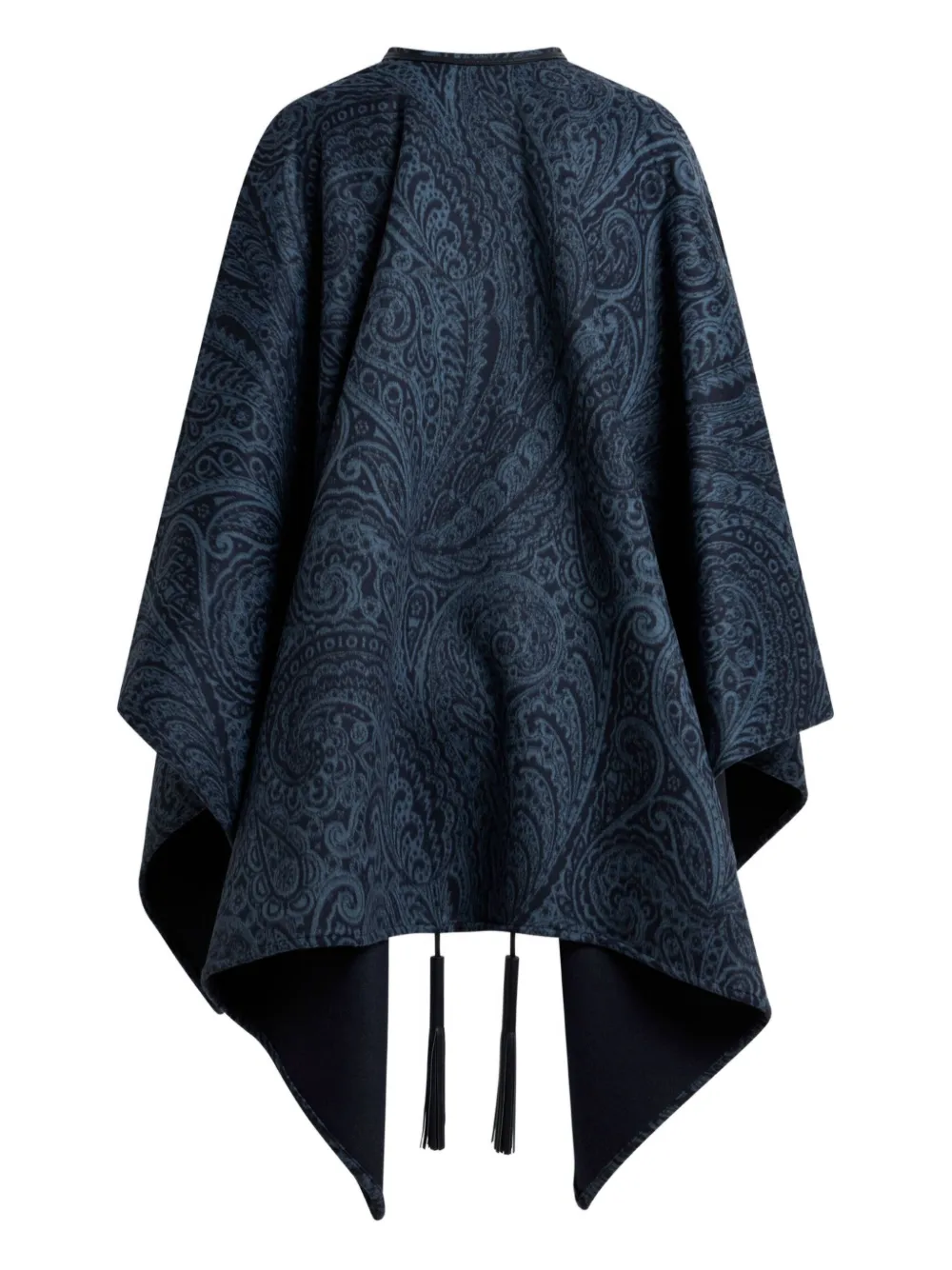 ETRO Cape met jacquard en kwastje Blauw