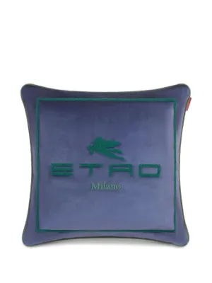 ETRO エトロ　ペイズリー柄　ロゴクッション　イタリア製 ETRO エトロ ペイズリー柄 ロゴクッション イタリア製 【公式通販】