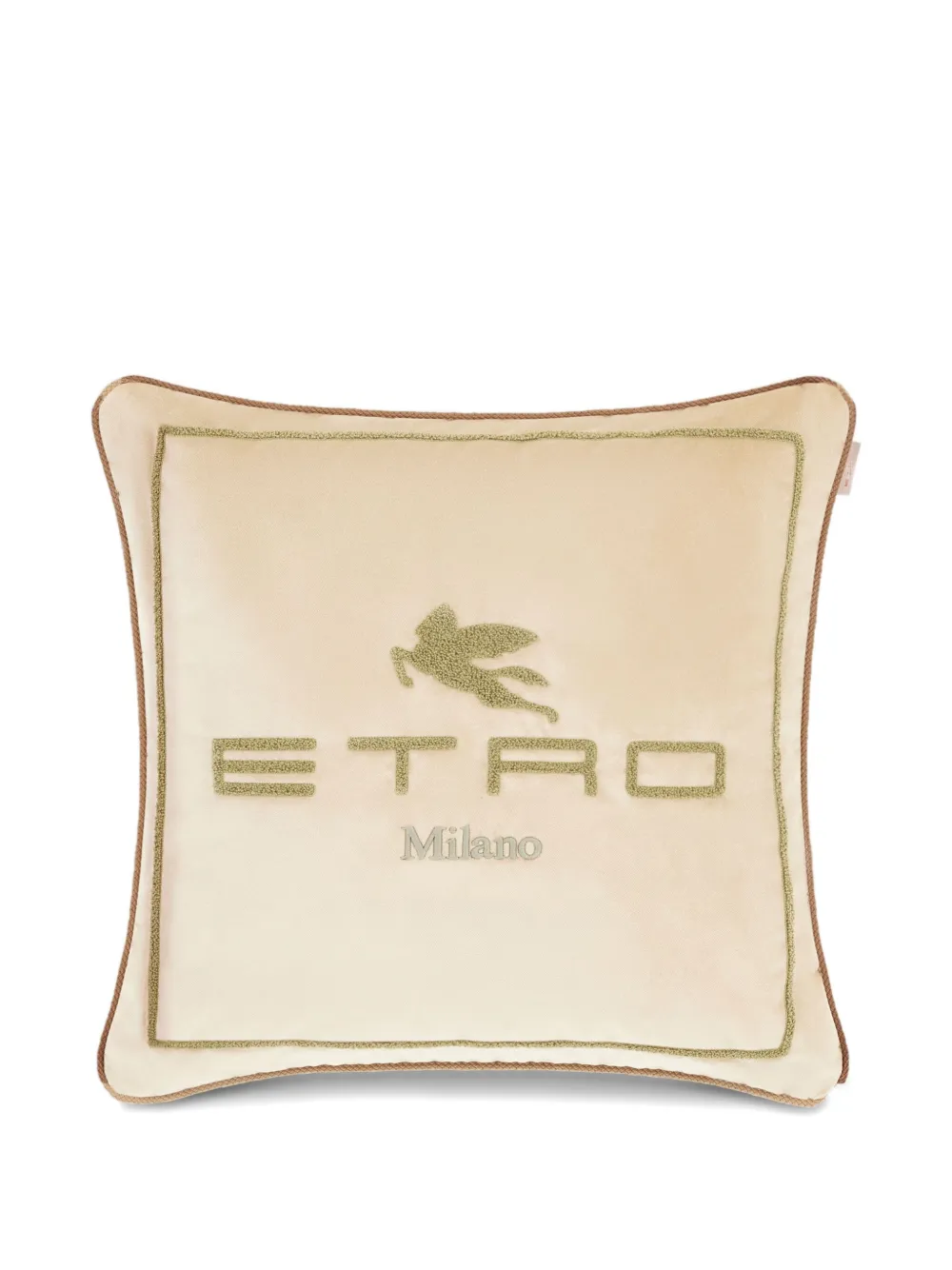 ETRO HOME embroidered Pegaso cushion (45cm x 45cm) | Neutrals | Image 1