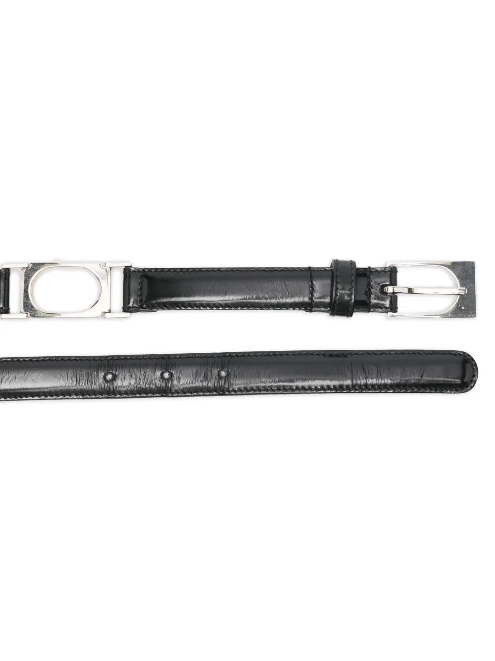 Pre-owned Versace 1990s Leather Belt In Black