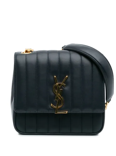 Saint Laurent Pre-Owned bolsa crossbody Vicky mediana de piel de cordero con monograma 2018