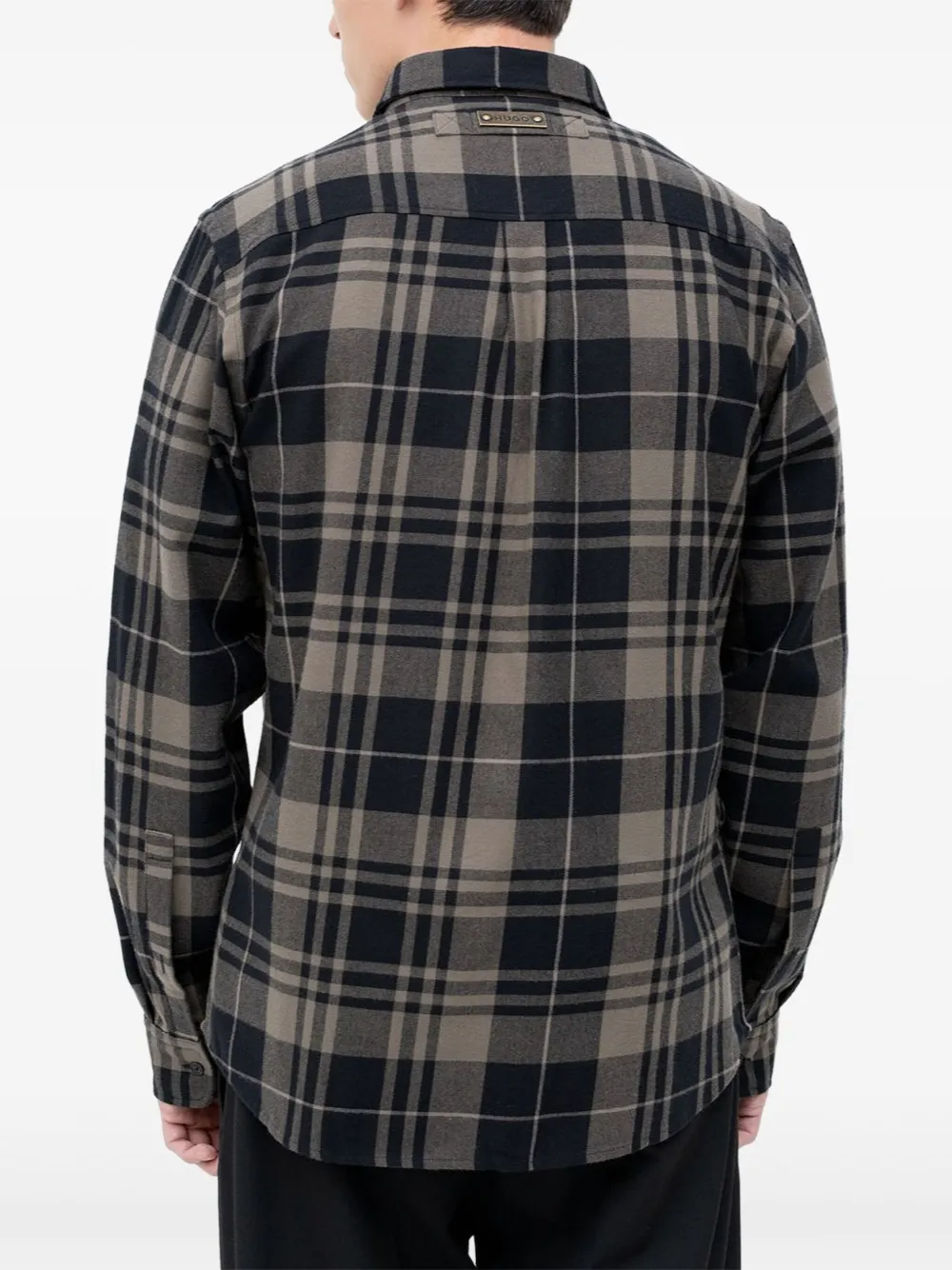 HUGO check pocket shirt - Zwart