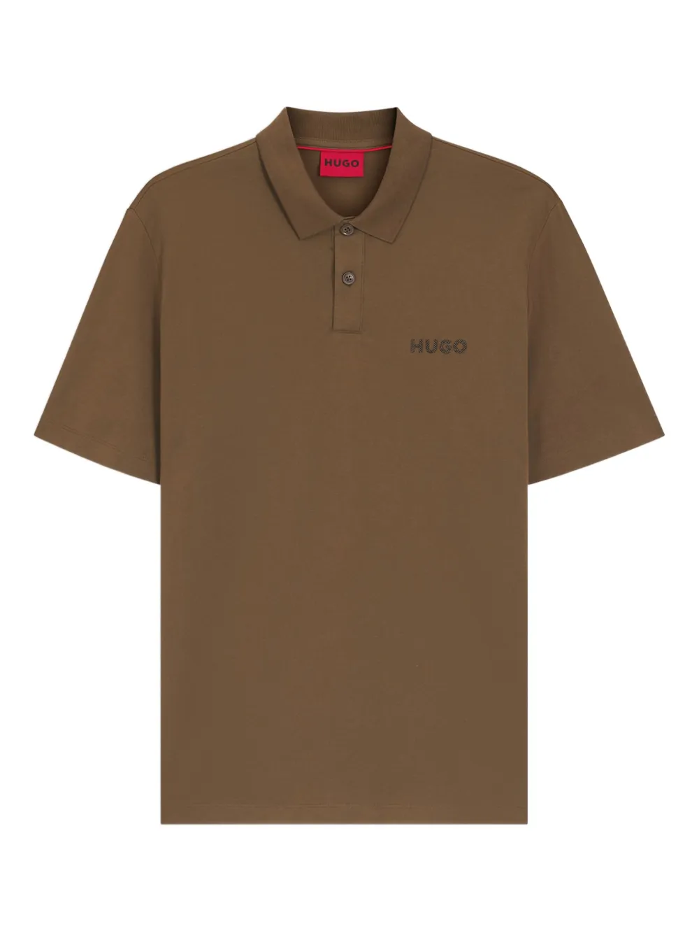 HUGO playera tipo polo con logo | marrón | Image 1