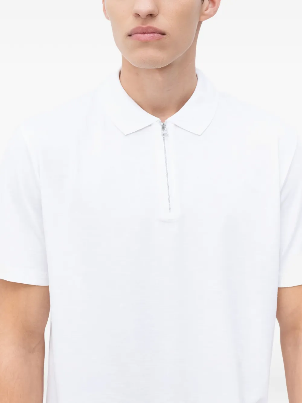 HUGO Poloshirt met hals met rits Wit