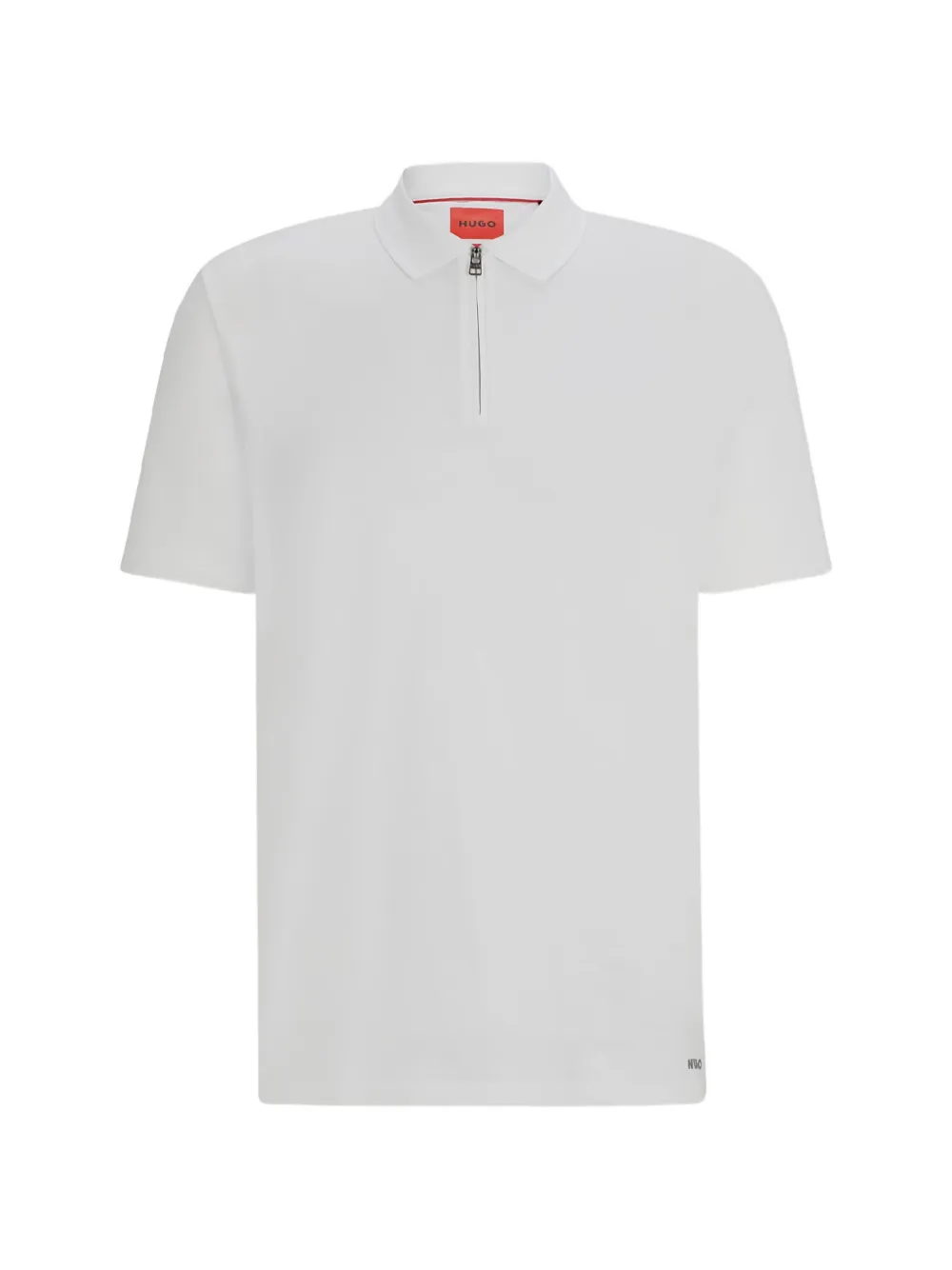 HUGO zip-neck polo shirt - Bianco