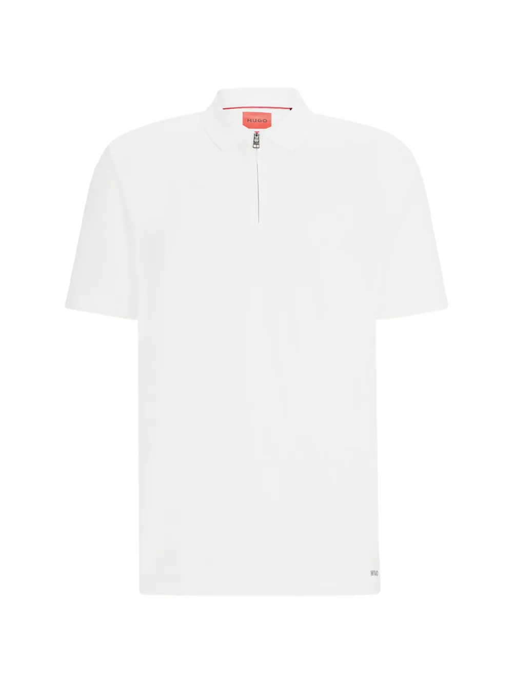 HUGO zip-neck polo shirt - Weiß