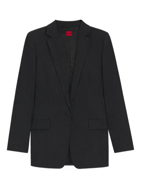 HUGO blazer con botones y rayas diplomáticas estampadas