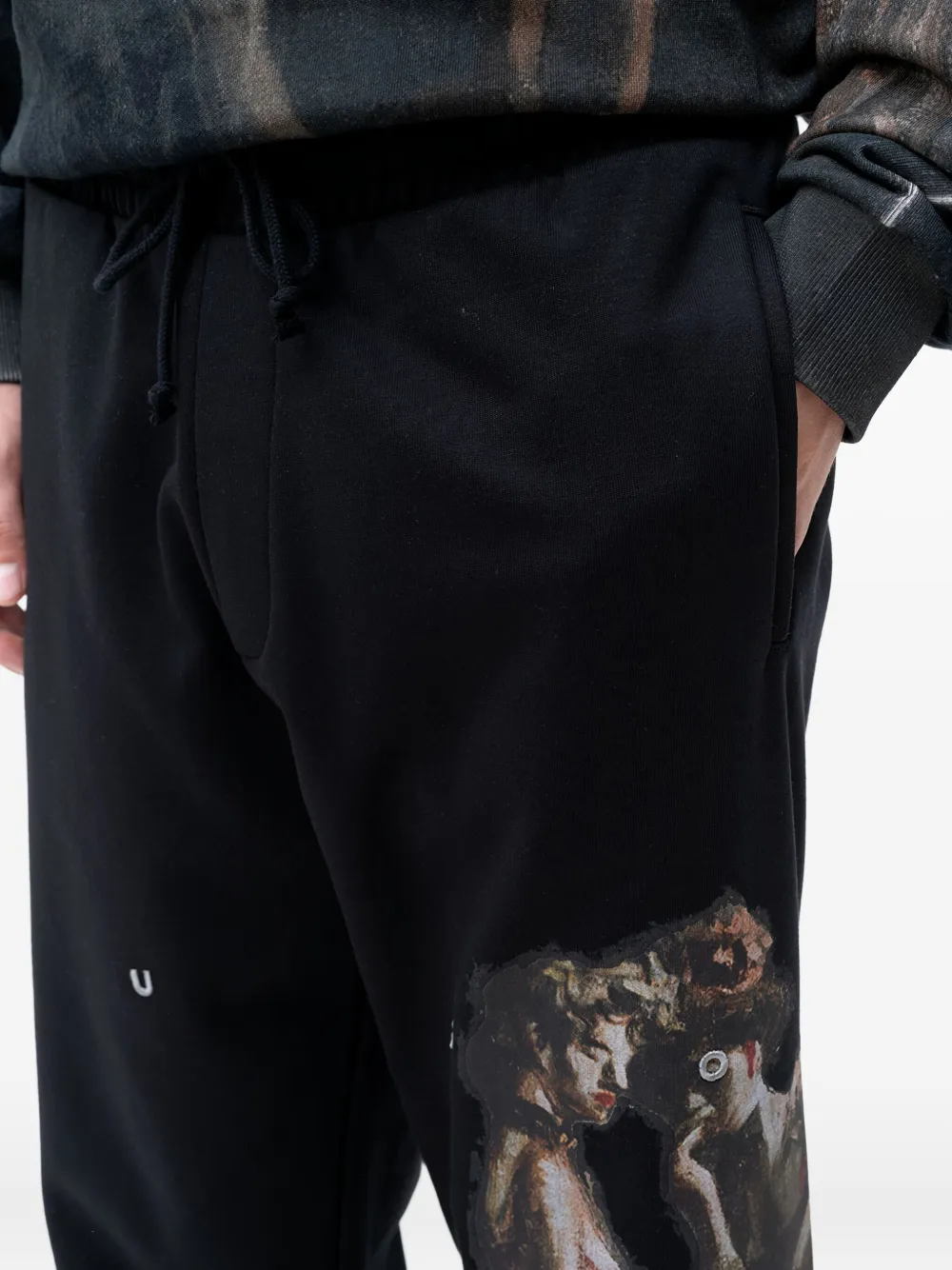Hugo Boss Graphic-print Track Pants In Black