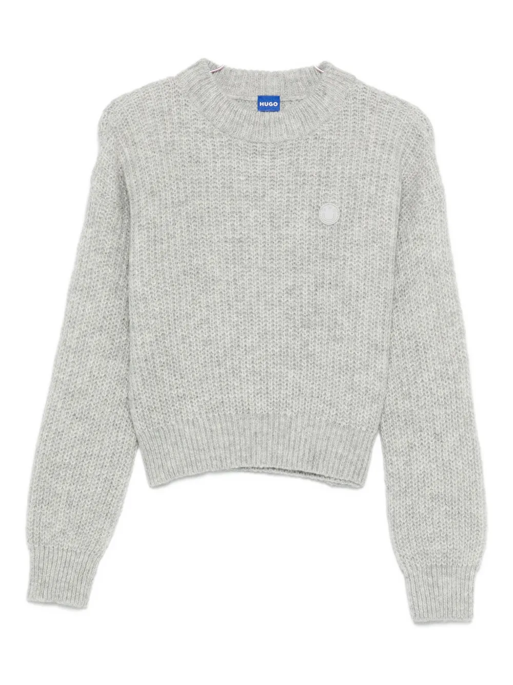 Hugo Boss Logo-patch Sweater In Gray