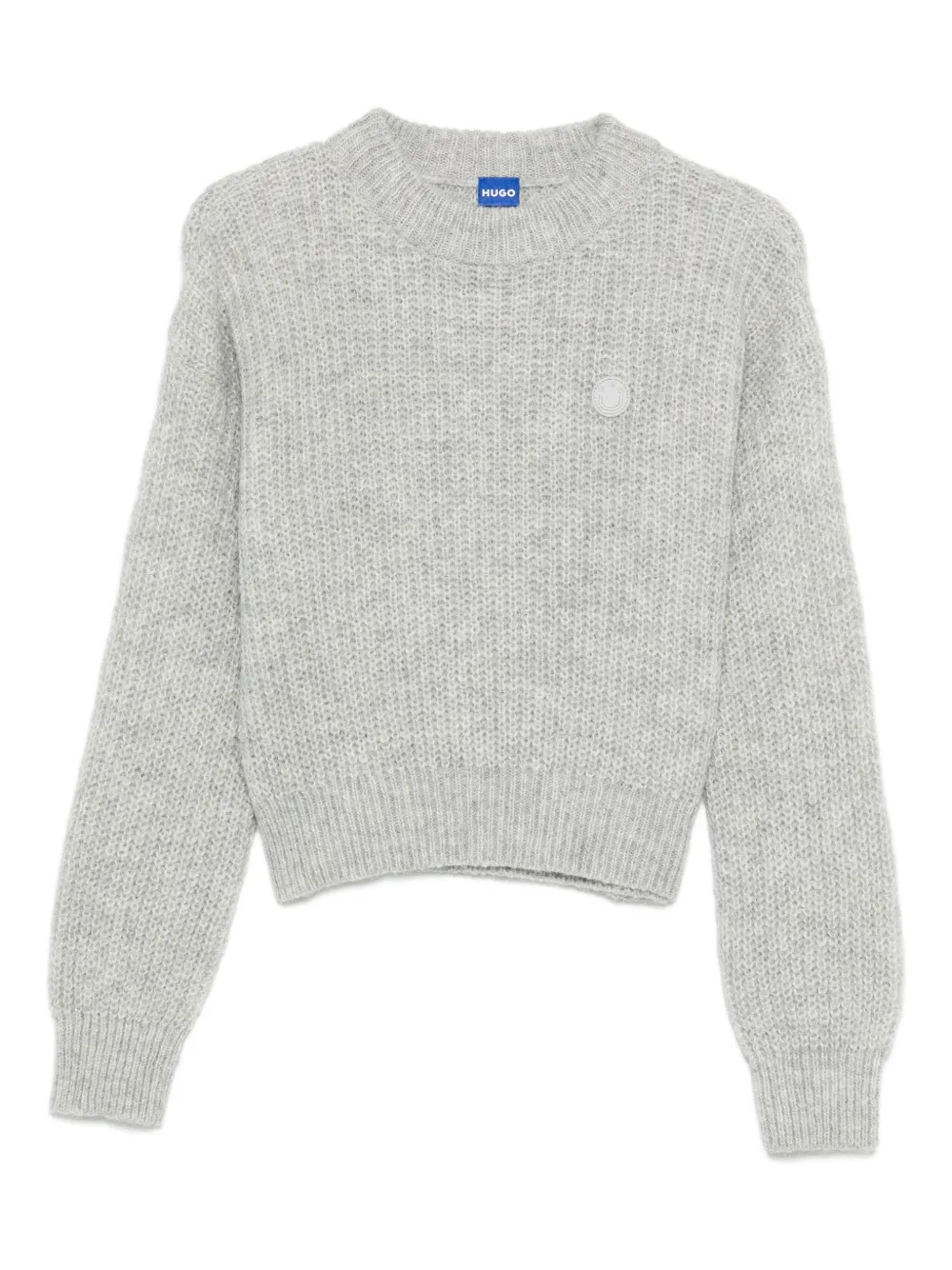 HUGO logo-patch sweater | Grey | Image 1