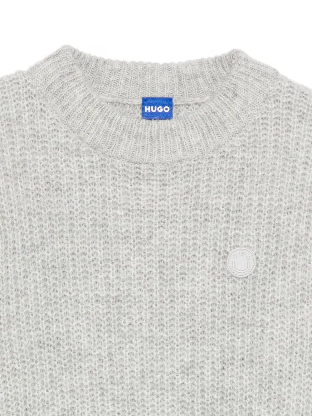 HUGO Trui met logopatch Grijs