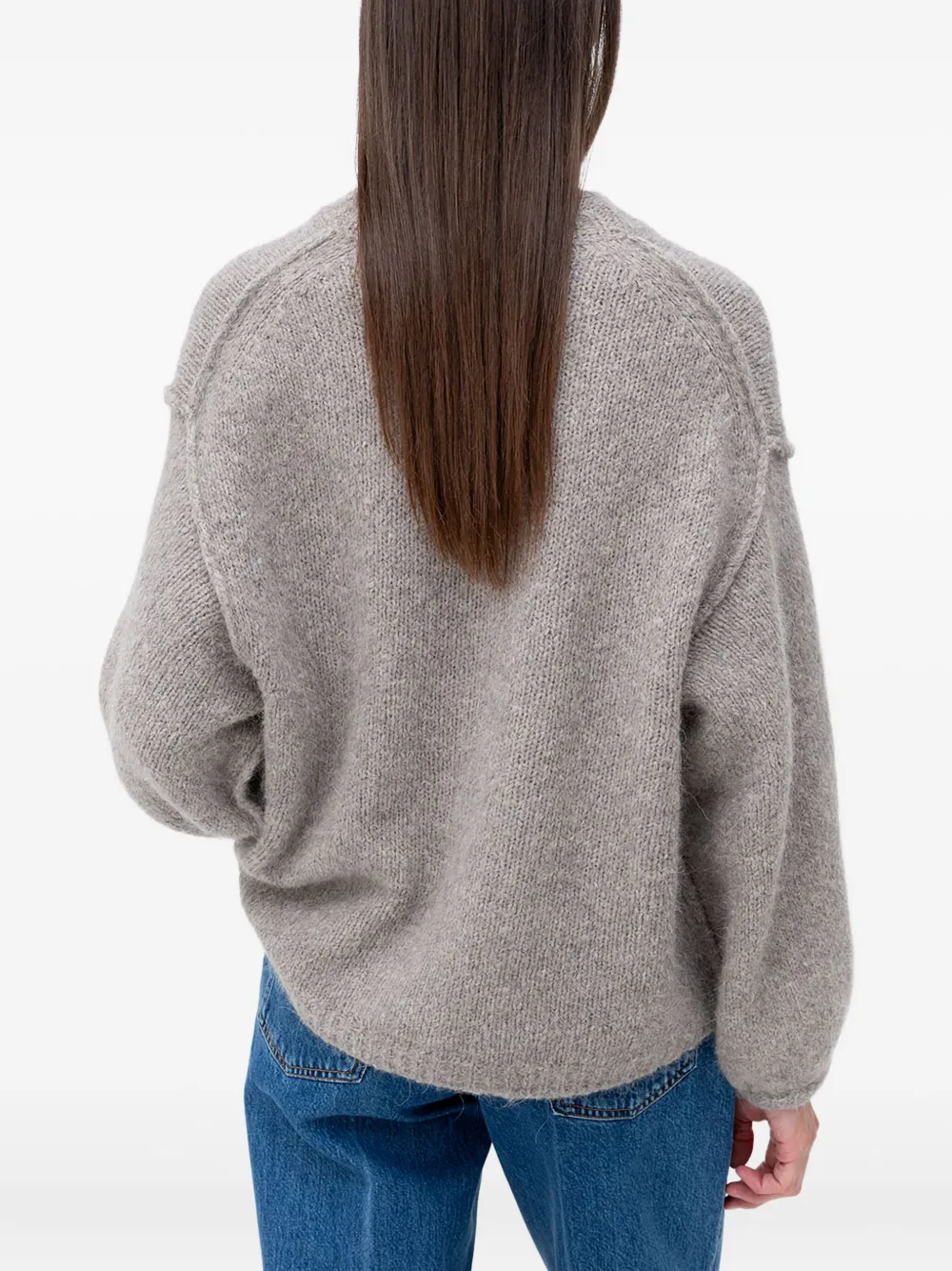 HUGO Trui met naaddetail Beige