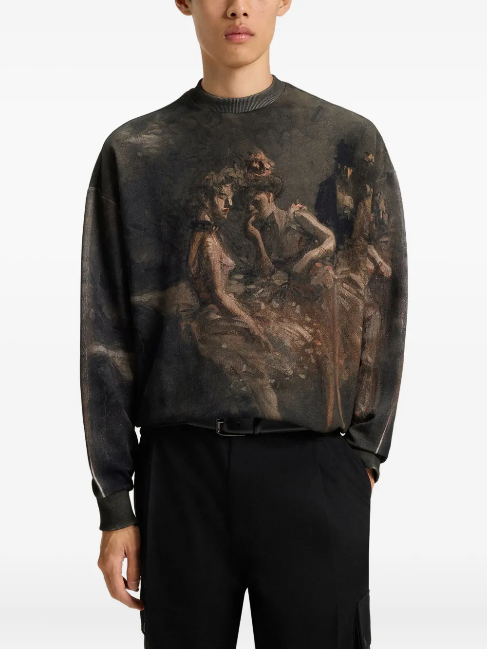 HUGO printed sweatshirt - Grijs