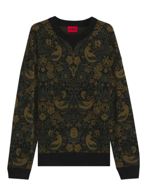 HUGO crew-neck patterned sneakers 