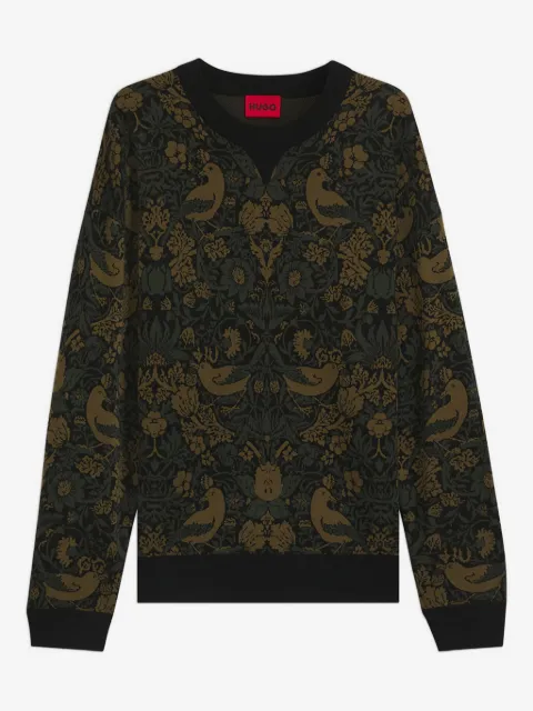 HUGO crew-neck patterned sneakers 