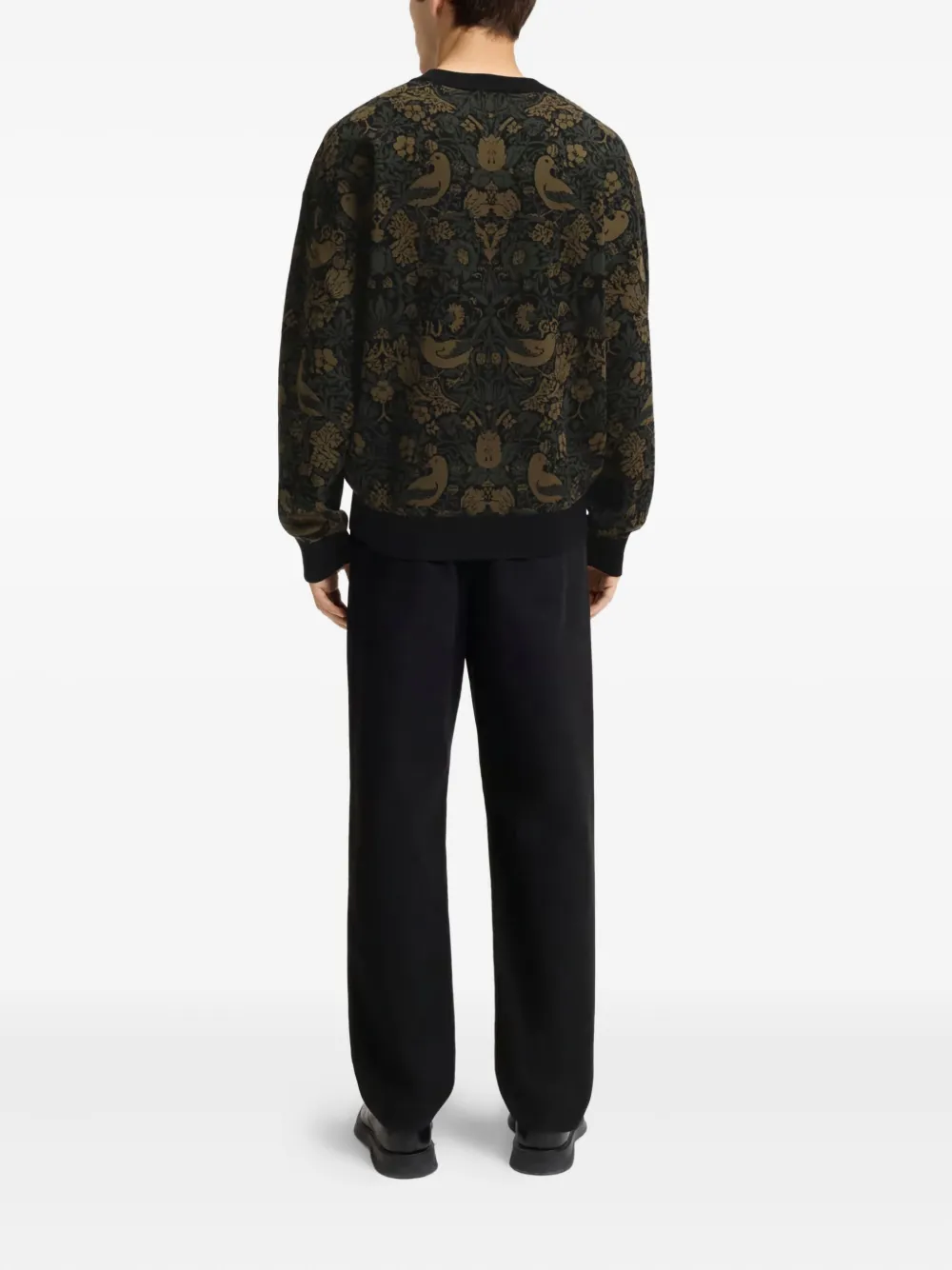 HUGO crew-neck patterned sneakers - Zwart