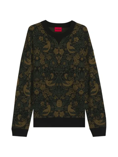 HUGO crew-neck patterned sneakers