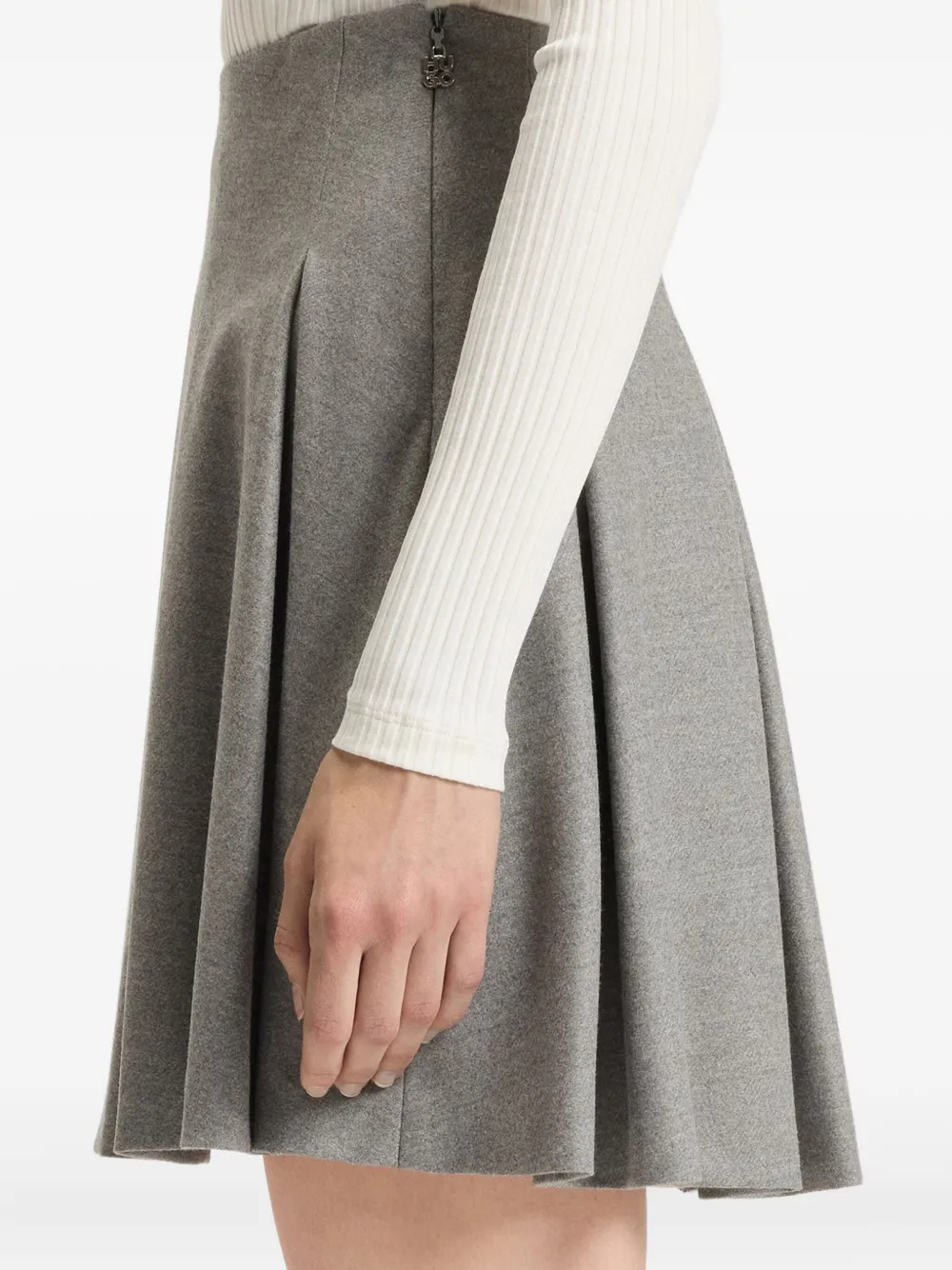 HUGO Mini-plooirok Grijs