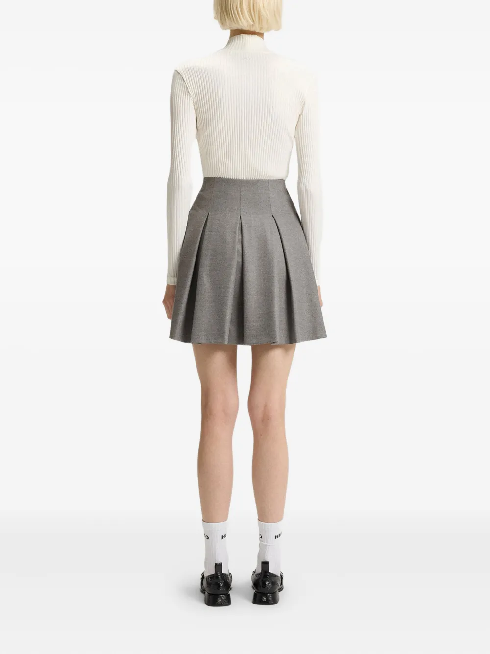 HUGO pleated mini skirt - Grijs