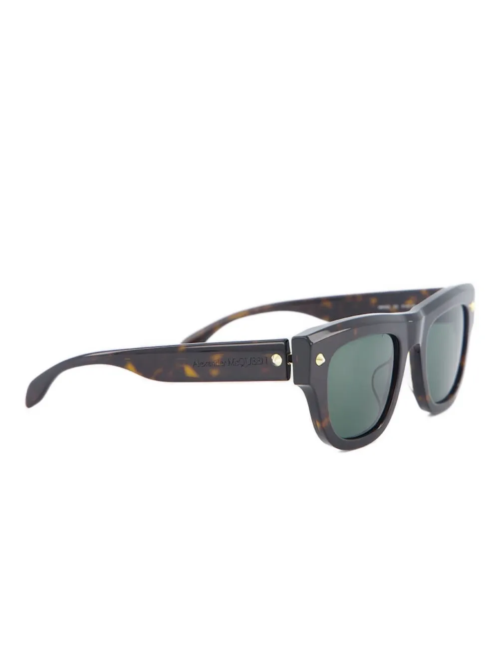Alexander Mcqueen Eyewear Tinted Square Frame Sunglasses In Black