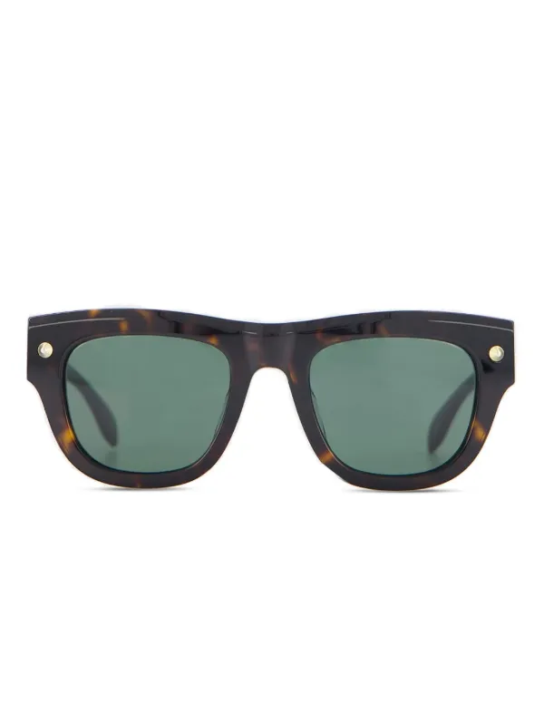 Alexander McQueen Eyewear スクエアフレーム サングラス | ブラウン