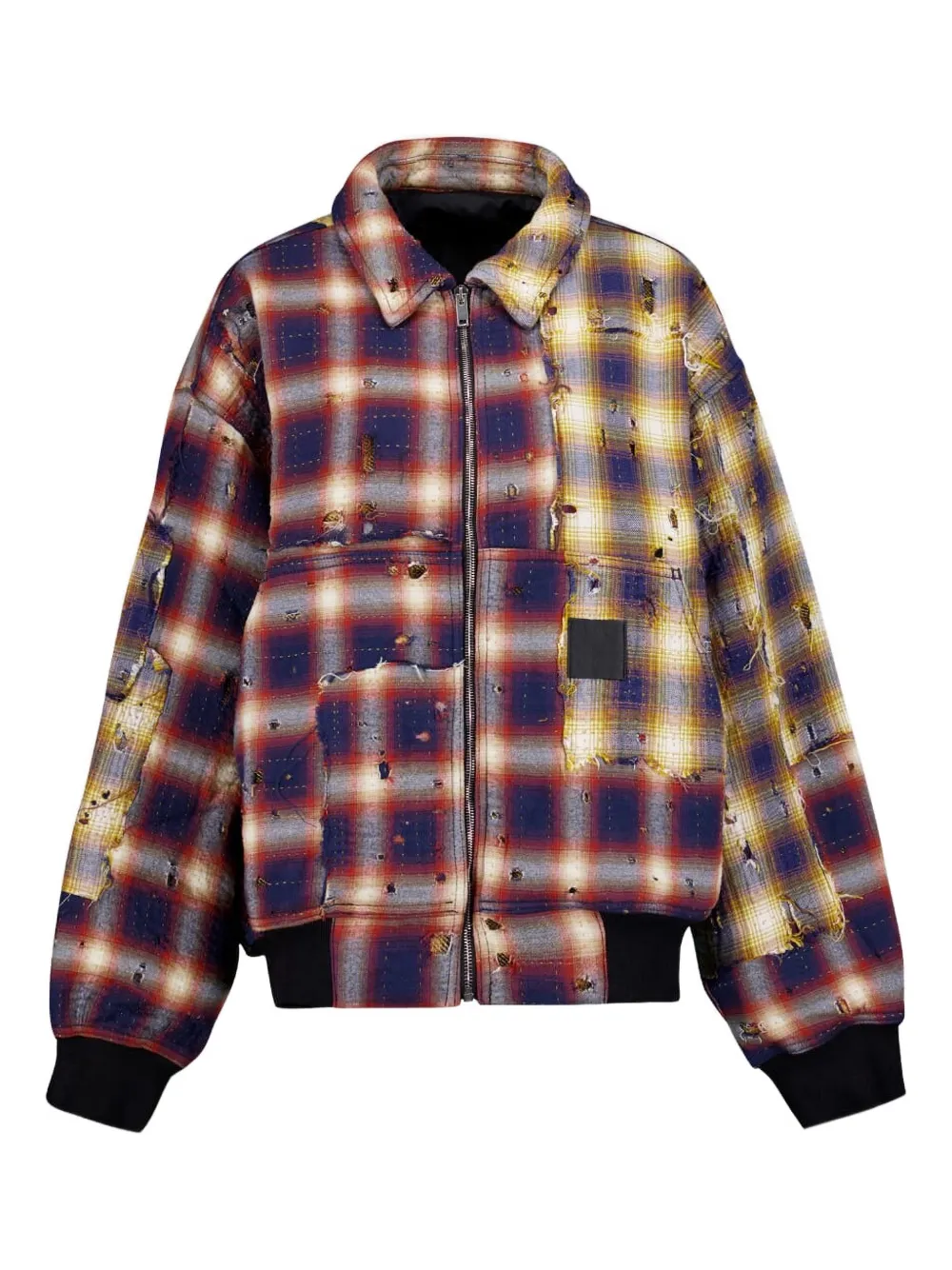 Givenchy Karierte Jacke im Patchwork-Look - Blau