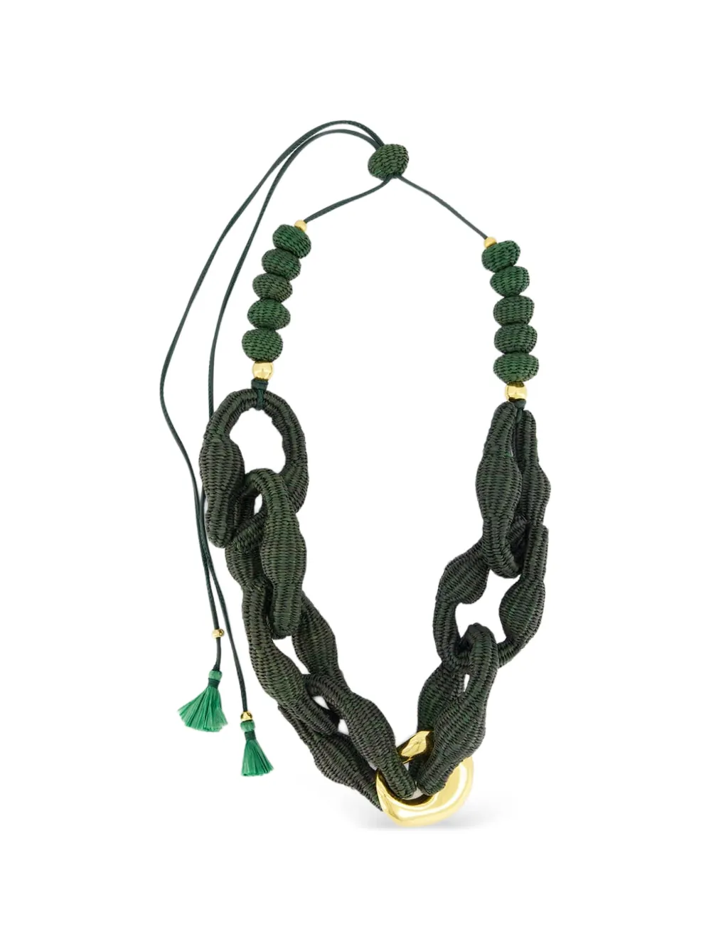 Johanna Ortiz knotted beaded necklace - Verde