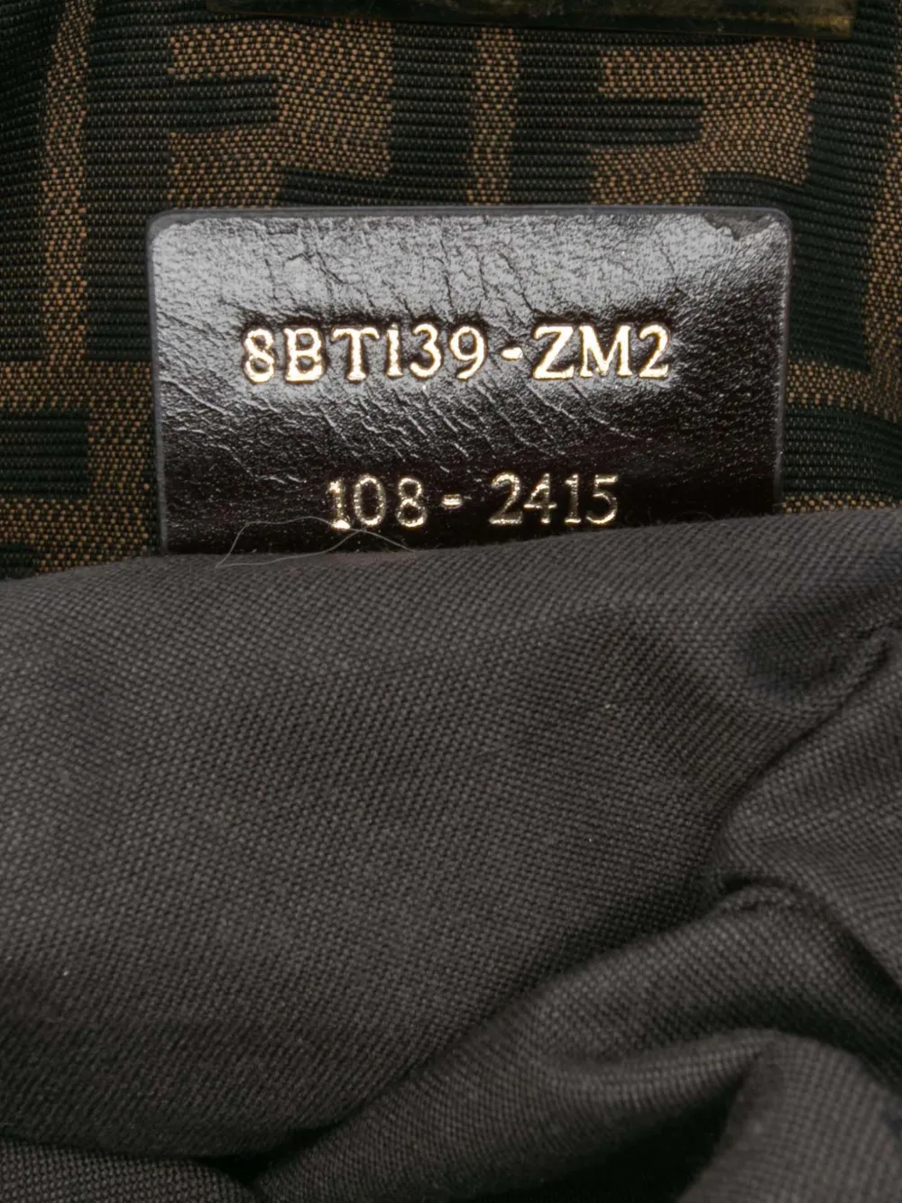 Pre-owned Fendi 2010-2025 Zucca Canvas And Leather Chain Maxi Baguette Crossbody Bag In Brown