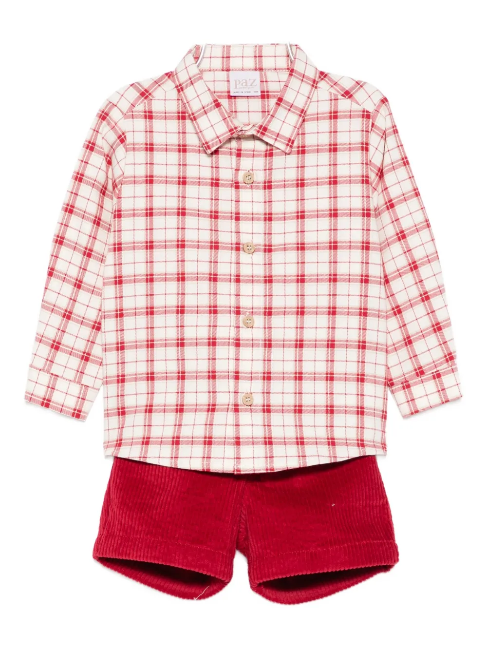 Paz Rodriguez Checked Set In Red