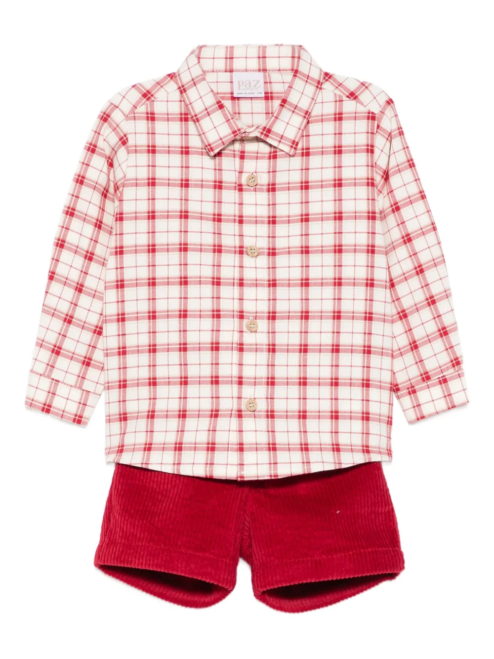 Paz Rodriguez checked set | Red | Image 1