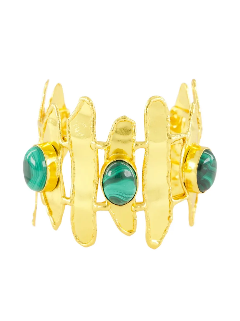 Sylvia Toledano Brutalist malachite bracelet - Oro