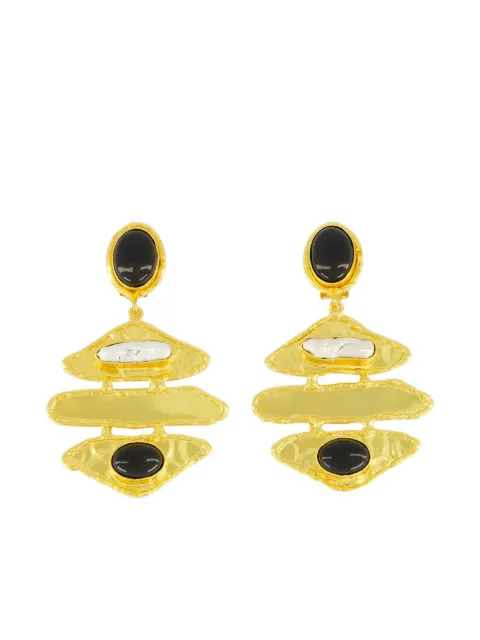 Sylvia Toledano Brutalist onyx-detail earrings 