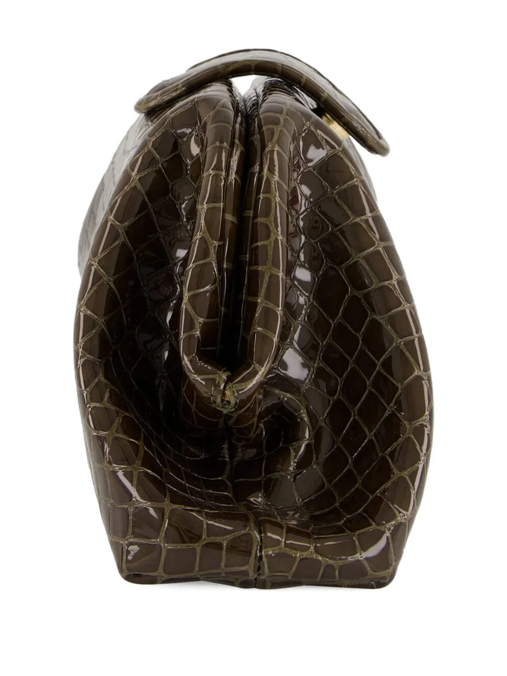 PAULA Leren clutch Bruin