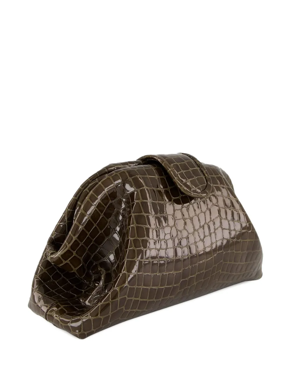 PAULA Leren clutch Bruin
