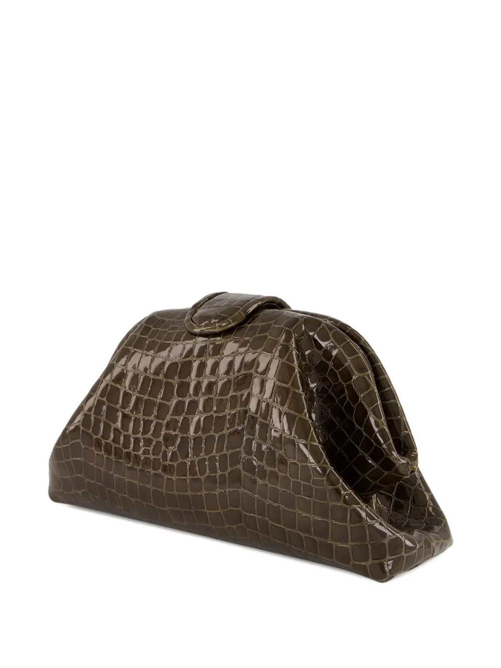 PAULA Leren clutch Bruin