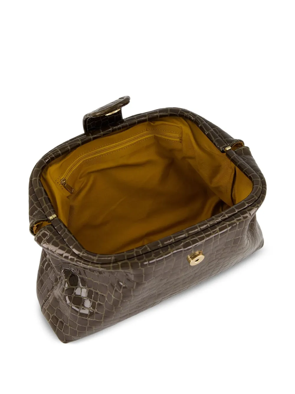PAULA Leren clutch Bruin