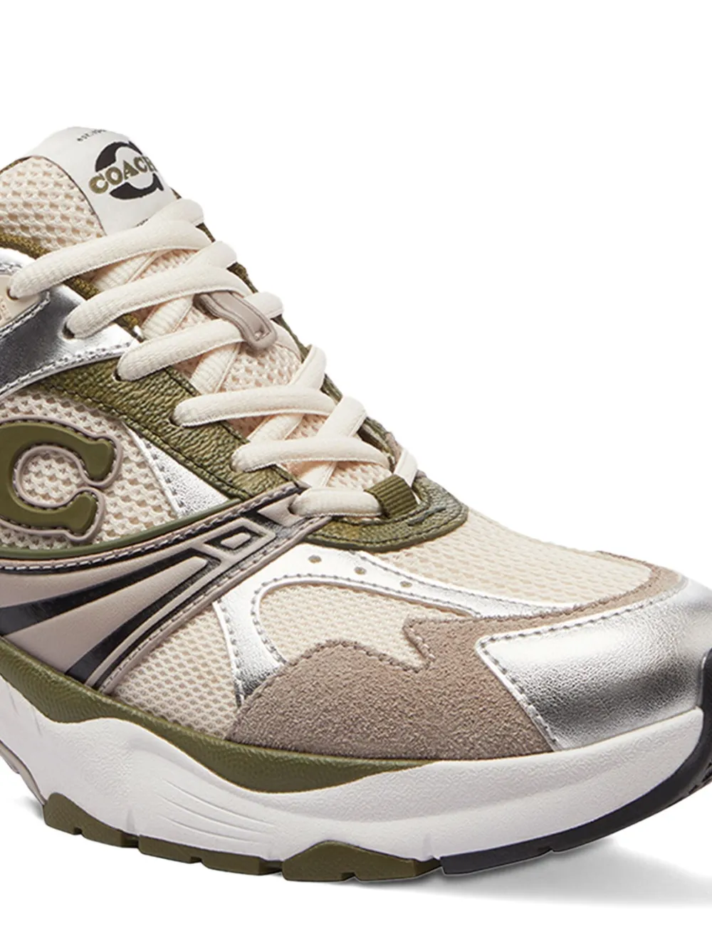 Coach Sneakers met logo Beige